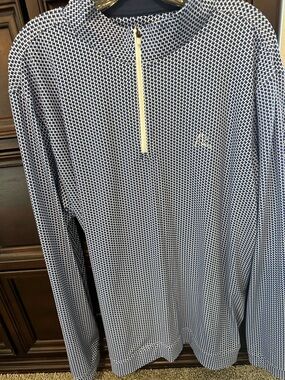 Rhoback Blue and White Texas Patterned Lightweight Shirt Jacket